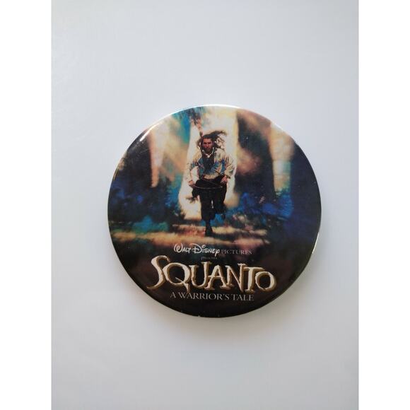 Disney Squanto Warriors Tale 3" Large Button Badge Vintage Original Movie 1994 - Picture 5 of 5